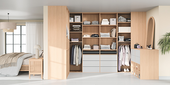 dressing sur mesure en angle chambre