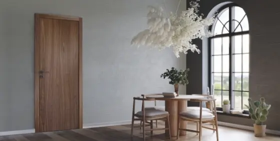 porte d'intérieur sur mesure bois foncé